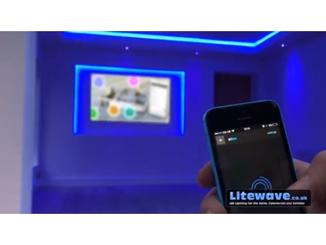 Smartphone controlling colour of LED Strip Lights